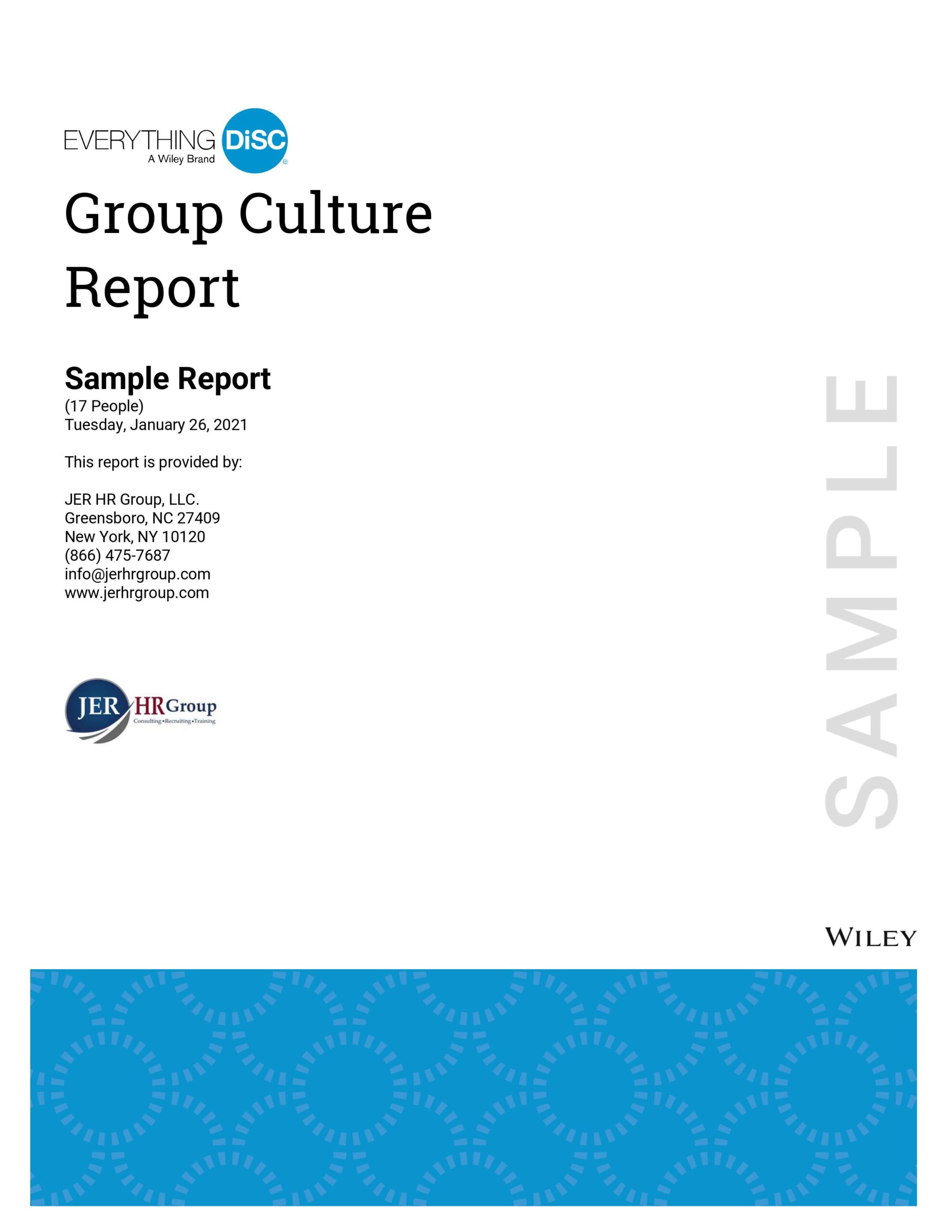 Everything DiSC® Group Culture Report JER HR Group