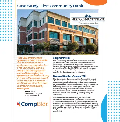 Case Study: First Community Bank