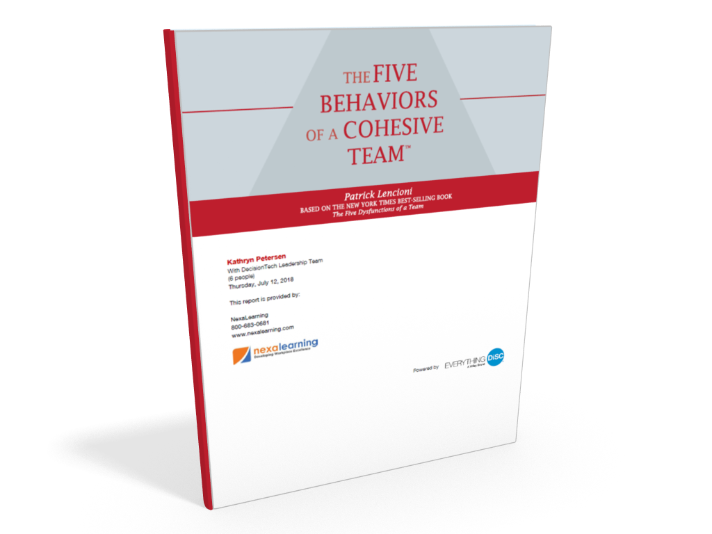 The Five Behaviors of a Cohesive Team Model